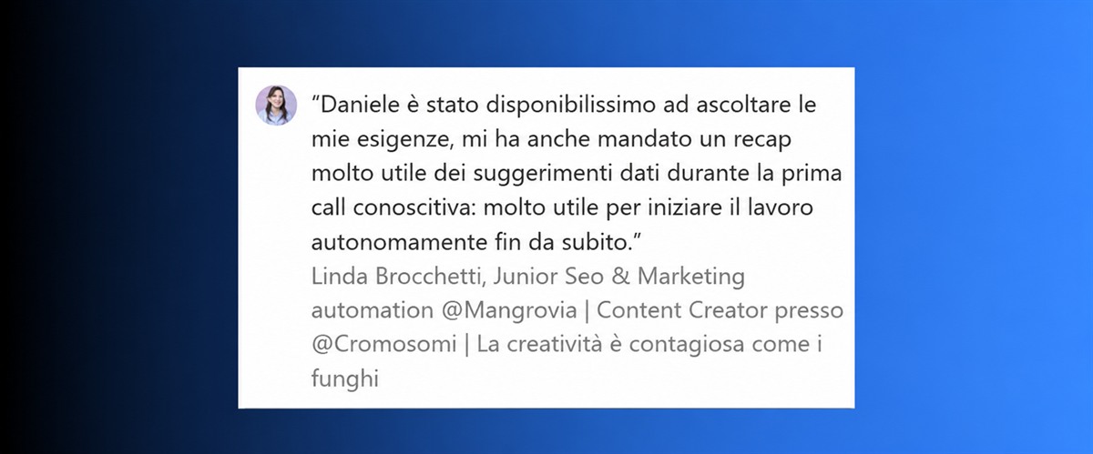 Testimonianza di Linda Brocchetti, Mangrovia